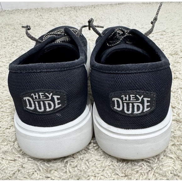Hey Dude Cody Craft Sneakers Black Canvas Shoes Women's 8 Lightweight Comfort - Picture 8 of 12